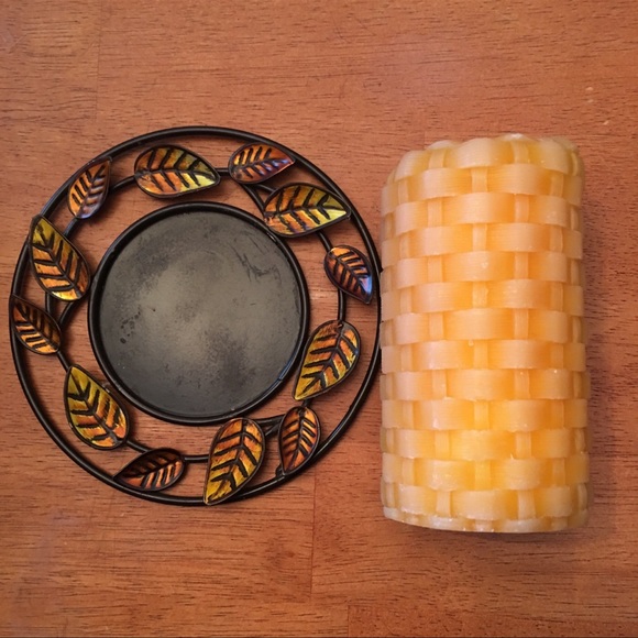 Candle And Holder Set - Picture 2 of 4